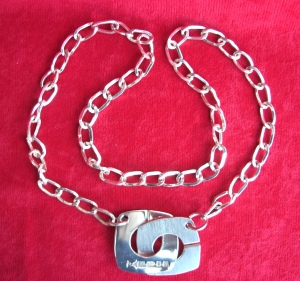 Pendant with hand-made chain and clasp
