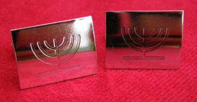 Menorah cufflinks