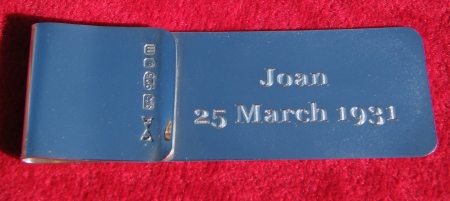 Small engraved bookmark