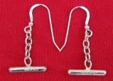 Earrings from cufflink fitting