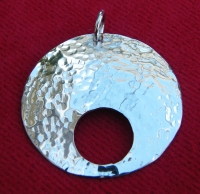 Disk circular pendant with hole