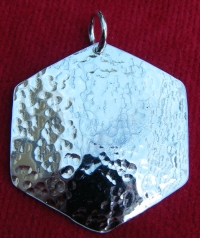 Disk hexagon pendant