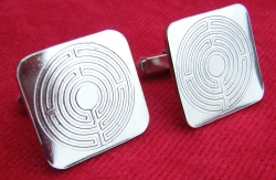 Labyrinth cufflinks - flat