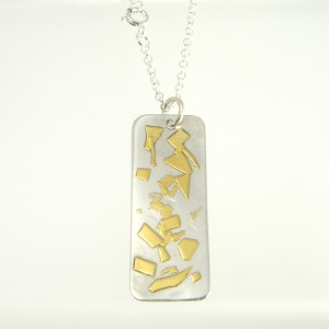 Keum Boo Gold on sterling silver pendant