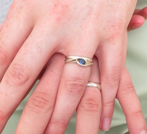 9ct White gold wedding rings
