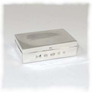 Small rectangular silver box