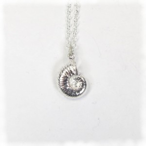 Small silver ammonite pendant