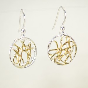 Silver gilt earrings