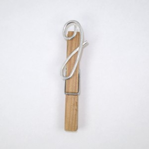 Silver paperclip/ brooch - initisl 