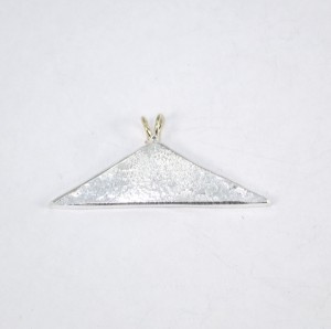 Silver volcano shaped pendant