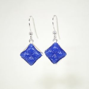 Blue mosaic tessera earrings