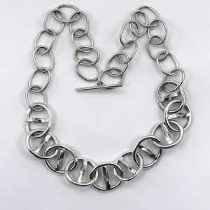 Heavy silver chain necklace