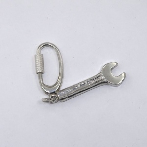 SIlver spanner key ring key fob