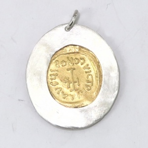 Roman gold coin mount - reverse