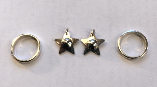 Silver RIng and star motifs by students