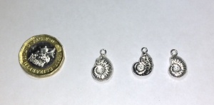 Ammonite castings in silver