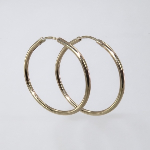 9ct yellow gold hoop earrings