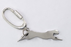 SIlver panther keyring keyfob