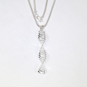 DNA silver pendant