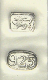 925 - sterling traditional and millesimal marks