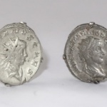 Roman coins mounted in silver cufflinks