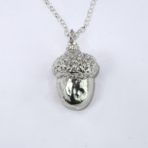 Silver acorn pendant