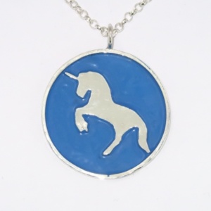 Silver unicorn pendant