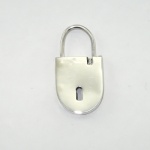 Silver padlock front