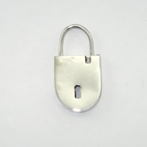 Silver padlock front