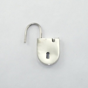 Silver padlock