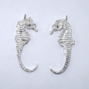 Sterling silver sea horses