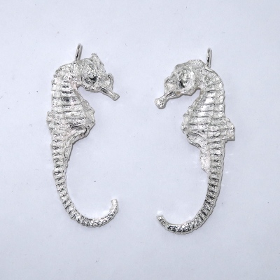 Sterling silver sea horses