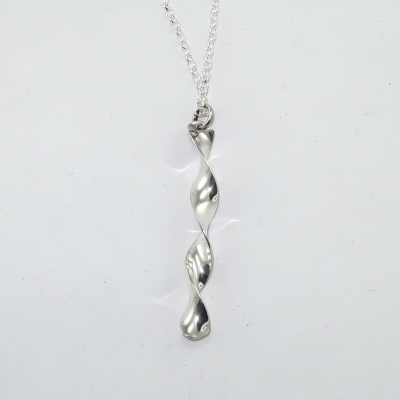 Silver spiral/ helix pendant