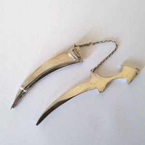 Repaired silver dagger brooch