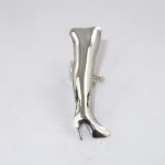 Silver kinky boot tie pin