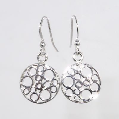 Tube based silver earrings