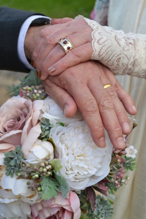 Saxon style ring at ceremony
