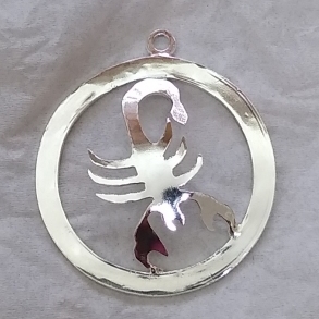 Silver scorpio pendant