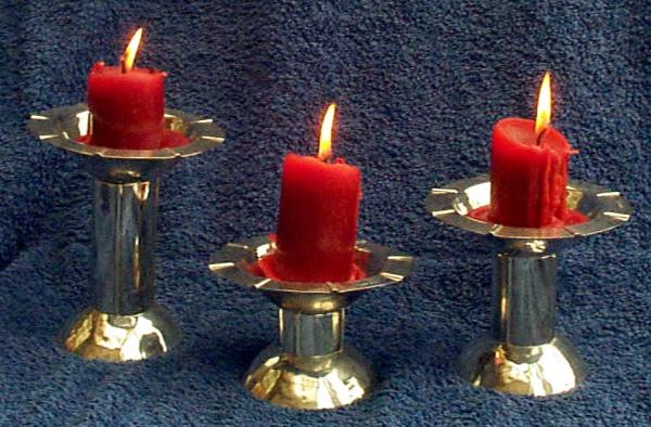 Set of three matching candlesticks