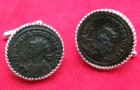 Roman coin cufflinks
